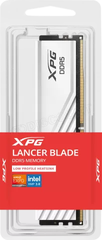 Photo de Barrette mémoire 16Go DIMM DDR5 Adata XPG Lancer Blade  5600MHz (Blanc)