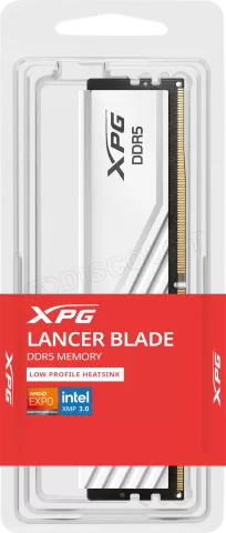 Photo de Barrette mémoire 16Go DIMM DDR5 Adata XPG Lancer Blade 5600MHz (Blanc)