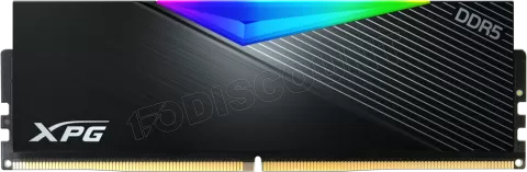 Photo de Barrette mémoire 16Go DIMM DDR5 Adata XPG Lancer RGB  7200MHz (Noir)