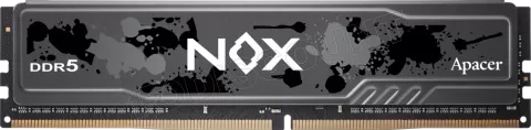 Photo de Barrette mémoire 16Go DIMM DDR5 Apacer Nox 5200MHz (Noir)