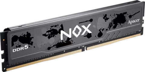 Photo de Barrette mémoire 16Go DIMM DDR5 Apacer Nox 5600MHz (Noir)
