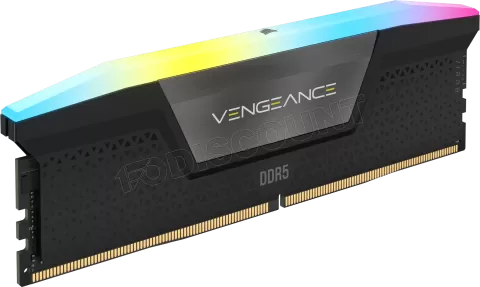 Photo de Barrette mémoire 16Go DIMM DDR5 Corsair Vengeance 6000MHz CL36 (Noir) Version OEM