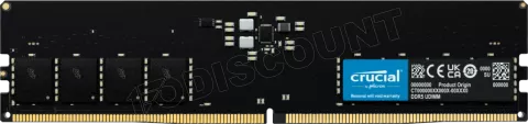 Photo de Barrette mémoire 16Go DIMM DDR5 Crucial  4800MHz (Noir) (OEM)