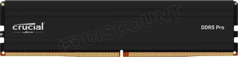 Photo de Barrette mémoire 16Go DIMM DDR5 Crucial Pro 6000MHz (Noir) Version OEM (Tray)
