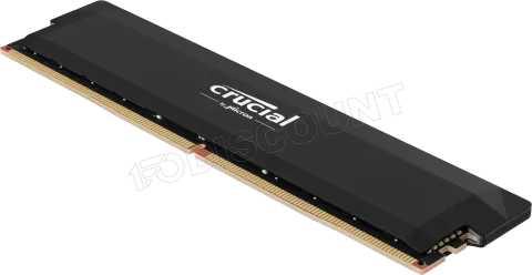 Photo de Barrette mémoire 16Go DIMM DDR5 Crucial Pro OC 6400MHz (Noir)