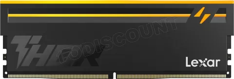 Photo de Barrette mémoire 16Go DIMM DDR5 Lexar Thor RGB 2ème Génération 6000MHz (Noir)