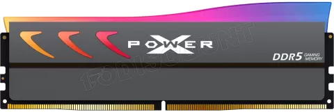 Photo de Barrette mémoire 16Go DIMM DDR5 Silicon Power XPower Storm 6000Mhz (Gris)