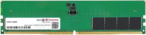 Photo de Barrette mémoire 16Go DIMM DDR5 Transcend JetRam 5600Mhz (Vert)