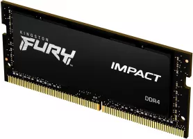 Photo de Barrette mémoire 16Go SODIMM DDR4 Kingston Fury Impact PC4-21300 (2666 Mhz) (Noir)