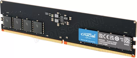 Photo de Barrette mémoire 32Go DIMM DDR5 Crucial Classic 5200MHz (Noir)