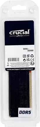 Photo de Barrette mémoire 32Go DIMM DDR5 Crucial Classic 5200MHz (Noir)