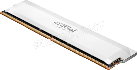 Photo de Barrette mémoire 32Go DIMM DDR5 Crucial Pro OC Gaming 6000MHz (Blanc)
