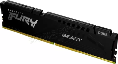 Photo de Barrette mémoire 32Go DIMM DDR5 Kingston Fury Beast 5600MHz (Noir)
