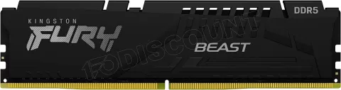 Photo de Barrette mémoire 32Go DIMM DDR5 Kingston Fury Beast 5600MHz (Noir)