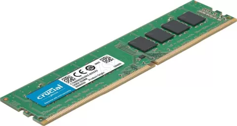 Photo de Barrette mémoire 4Go DIMM DDR4 Crucial PC4-21300 (2666 Mhz) (Vert)