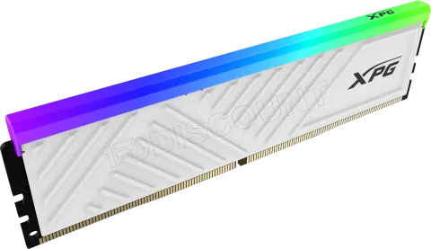 Photo de Barrette mémoire 8Go DIMM DDR4 Adata XPG SpectriX D35G RGB  3600Mhz (Blanc)