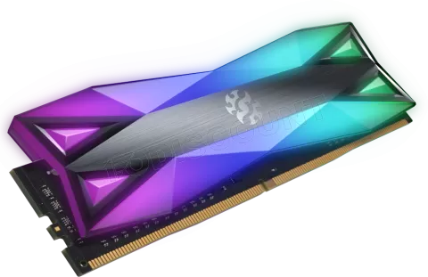 Photo de Barrette mémoire 8Go DIMM DDR4 Adata XPG SpectriX D60G RGB  3600Mhz (Noir)