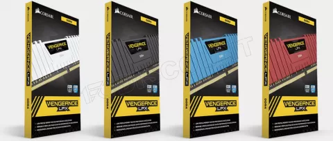 Photo de Barrette mémoire 8Go DIMM DDR4 Corsair Vengeance LPX PC4-24000 (3000 Mhz) (Noir)
