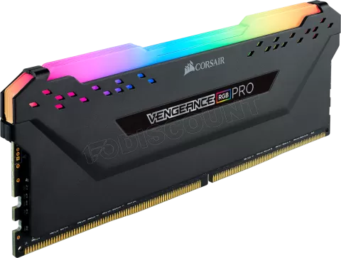 Photo de Barrette mémoire 8Go DIMM DDR4 Corsair Vengeance Pro RGB  3200Mhz (Noir)