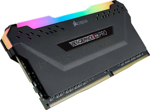 Photo de Barrette mémoire 8Go DIMM DDR4 Corsair Vengeance Pro RGB  3200Mhz (Noir)