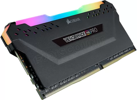 Photo de Barrette mémoire 8Go DIMM DDR4 Corsair Vengeance Pro RGB  3600Mhz (Noir)