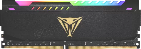Photo de Barrette mémoire 8Go DIMM DDR4 Patriot Viper Steel RGB  3200Mhz (Noir)