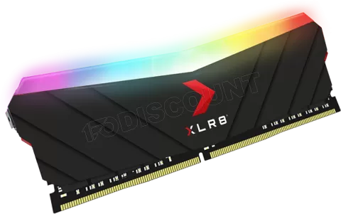 Photo de Barrette mémoire 8Go DIMM DDR4 PNY XLR8 Gaming Epic-X RGB 3200MHz CL6 (Noir) Version SI