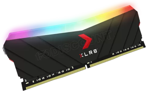 Photo de Barrette mémoire 8Go DIMM DDR4 PNY XLR8 Gaming Epic-X  RGB  3600Mhz (Noir)