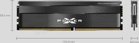 Photo de Barrette mémoire 8Go DIMM DDR4 Silicon Power XPower Zenith 3600Mhz (Noir)