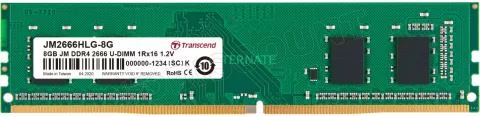 Photo de Barrette mémoire 8Go DIMM DDR4 Transcend JetRam  2666Mhz (Vert)