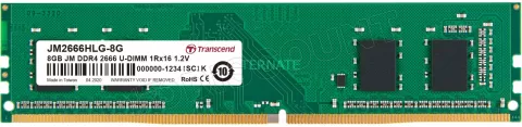 Photo de Barrette mémoire 8Go DIMM DDR4 Transcend JetRam PC4-21300 (2666 Mhz) (Vert)