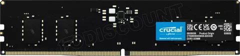 Photo de Barrette mémoire 8Go DIMM DDR5 Crucial Classic 5600MHz (Noir) Version OEM (Tray)
