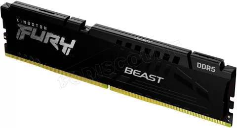 Photo de Barrette mémoire 8Go DIMM DDR5 Kingston Fury Beast 5600MHz (Noir)