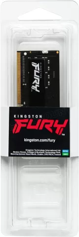 Photo de Barrette mémoire 8Go SODIMM DDR4 Kingston Fury Impact  2666Mhz (Noir)
