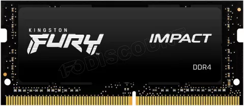 Photo de Barrette mémoire 8Go SODIMM DDR4 Kingston Fury Impact 3200Mhz (Noir)