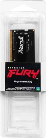 Photo de Barrette mémoire 8Go SODIMM DDR4 Kingston Fury Impact 3200Mhz (Noir)