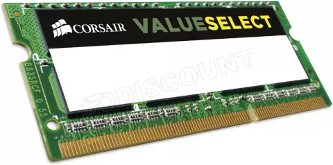 Photo de Barrette mémoire RAM SODIMM DDR3L 8Go Corsair Value Select PC12800 (1600 Mhz)