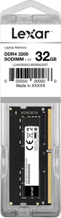 Photo de Barrette mémoire SODIMM 32Go DDR4 Lexar 3200Mhz (Noir)