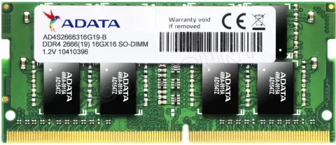 Photo de Barrette mémoire SODIMM DDR4 8Go Adata  2666Mhz (Vert)
