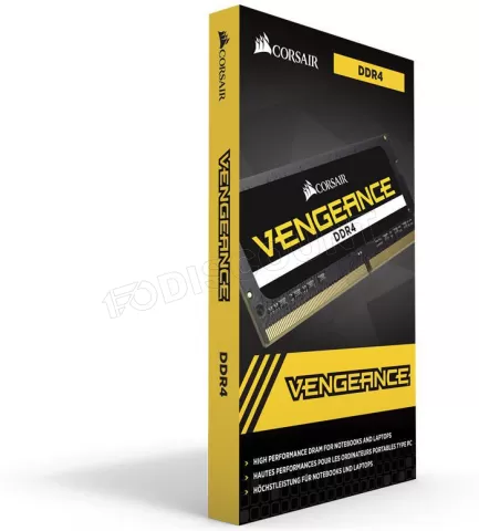 Photo de Barrette mémoire SODIMM DDR4 Corsair PC4-21300 (2667 Mhz) 16Go (Noir)