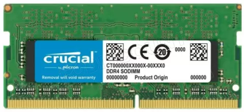 Photo de Barrette mémoire SODIMM DDR4 Crucial PC4-19200 (2400 Mhz) 16Go (Vert) compatible Mac