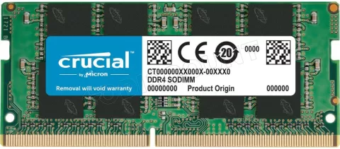 Photo de Barrette mémoire SODIMM DDR4 Crucial PC4-19200 (2400 Mhz) 8Go (Vert)