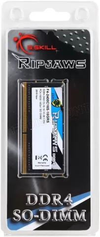 Photo de Barrette mémoire SODIMM DDR4 G.Skill RipJaws PC4-19200 (2400 Mhz) 16Go (Noir)