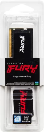 Photo de Barrette mémoire SODIMM DDR5 16Go Kingston Fury Impact 4800Mhz (Noir)