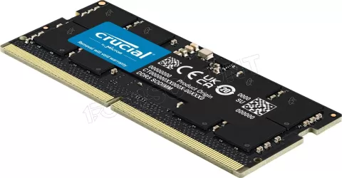 Photo de Barrette mémoire SODIMM DDR5 8Go Crucial 5600MHz (Noir) Version OEM (Tray)