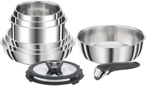 Photo de Batterie de cuisine 10 pièces Seb Compact (Inox)