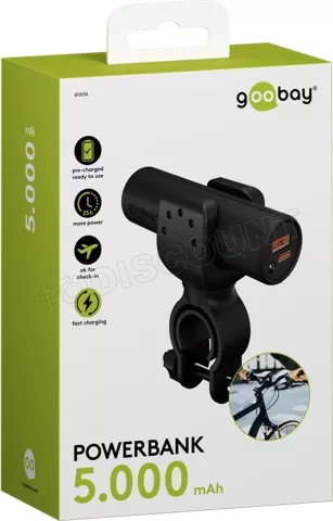 Photo de Batterie externe Goobay Outdoor Bike avec support - 5000mAh (Noir)