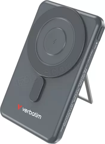 Photo de Batterie externe magnétique Verbatim Charge'n'Go + 2x USB-C - 5000mAh (Gris)