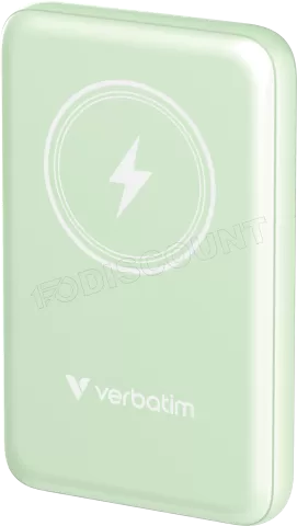 Photo de Batterie externe sans fil magnétique Verbatim Charge'N'Go - 10000 mAh (Vert)