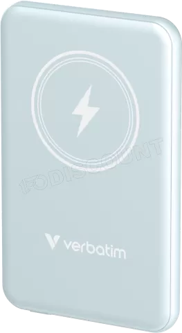 Photo de Batterie externe sans fil magnétique Verbatim Charge'n'Go - 5000mAh (Bleu)